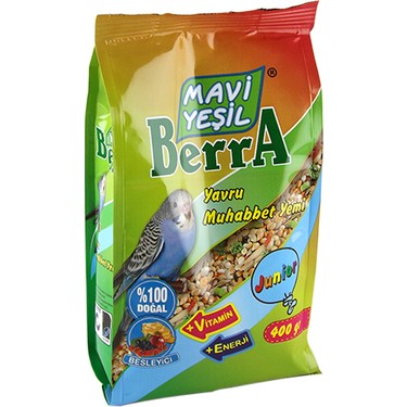 Vitaminli Besleyici Yavru Muhabbet Yemi 400g Mavi Yeşil paket görseli