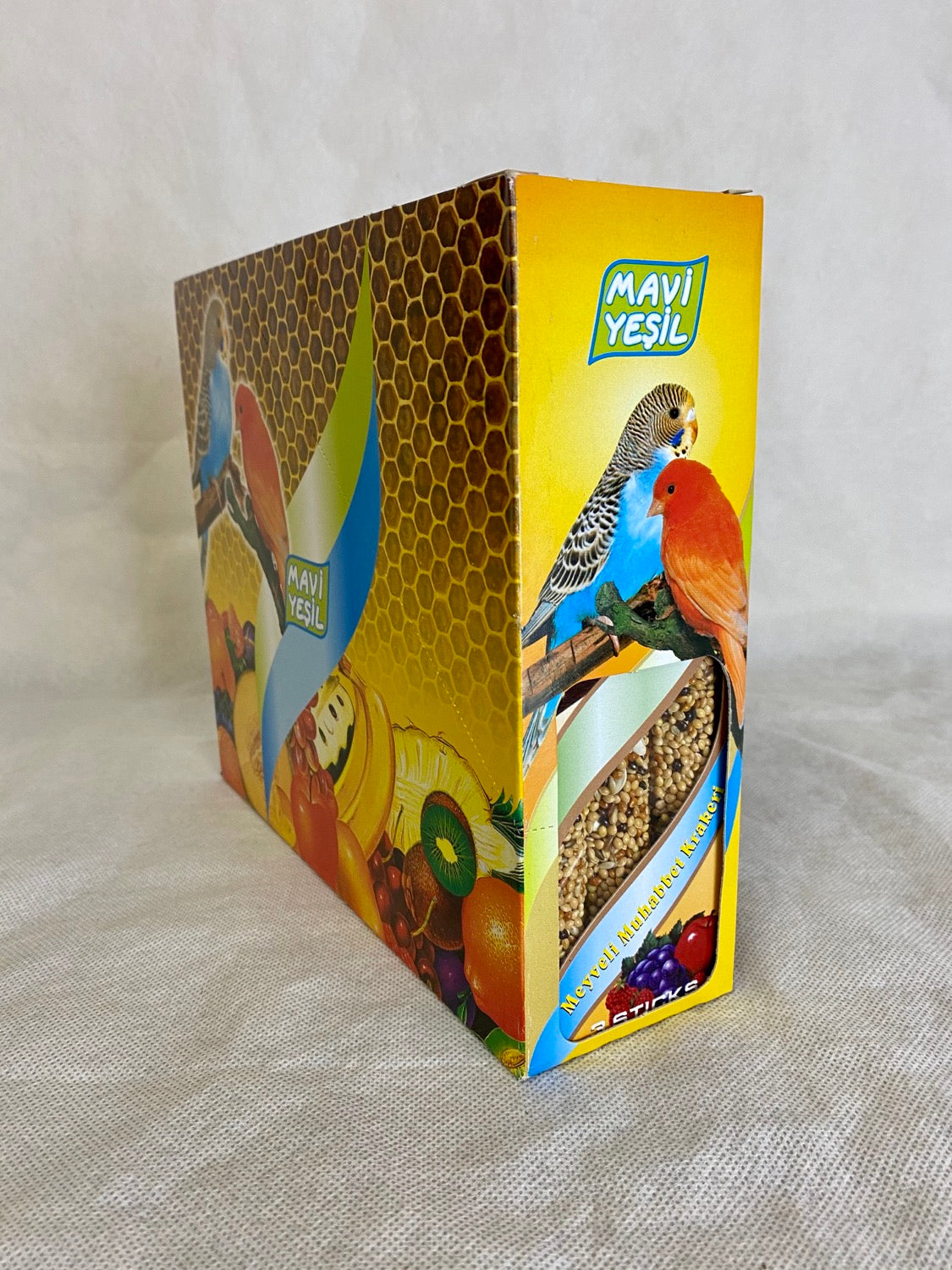 Kuş ve Papağan Krakeri 10x130 g Mavi Yeşil paket görseli