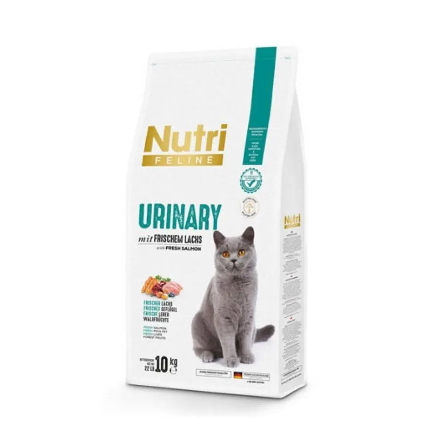 Nutri Feline Urinary Böbrek Sağlığı Destekleyici Somonlu Düşük Tahıllı Yetişkin Kedi Maması 10 kg paket görseli