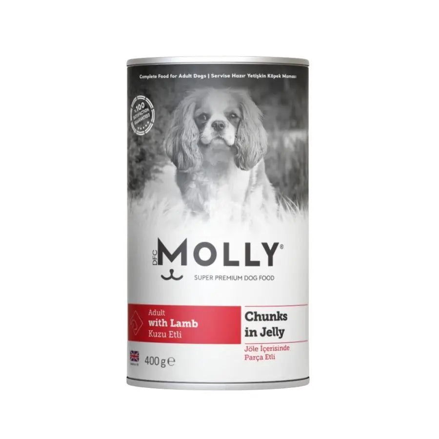 Molly Jöle İçinde Parça Kuzu Etli Yetişkin Köpek Konservesi 400 g paket görseli