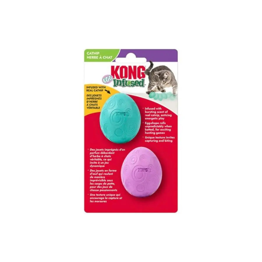 Kong Catnipli Top Yumurta Peluş Kedi Oyuncağı 2'li 1 paket görseli