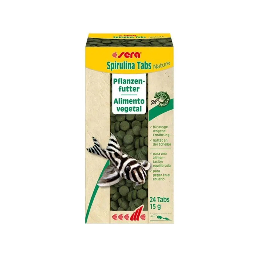 Sera Spirulina Tabs Nature Bitkisel Balık Yemi 24 Tablet 15 g paket görseli