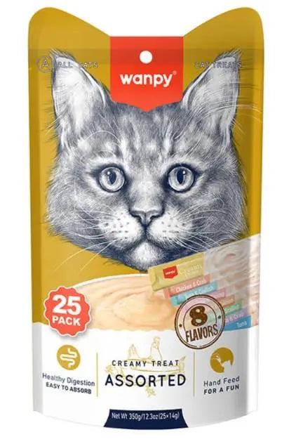 Wanpy Kedi Ödül Çubuğu Sıvı Karışık Paket 25 Adet X 14 g paket görseli