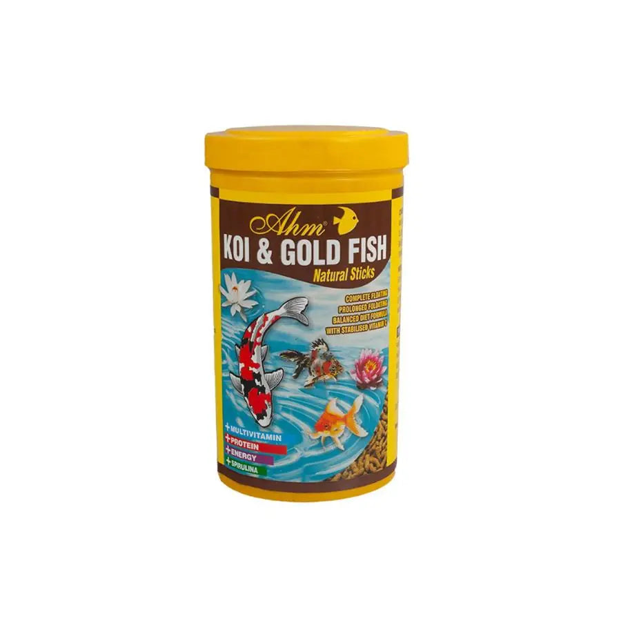 Ahm Koi Gold Fish Natural Sticks Japon Balığı Yemi 1000 ml paket görseli