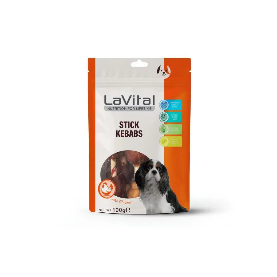 LaVital Ördek Etli ve Tavuk Ciğerli Kebap Köpek Ödülü 100 g paket görseli