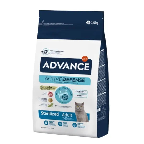 Advance Sterilised Hindili Yetişkin Kısırlaştırılmış Kedi Maması 3 kg paket görseli