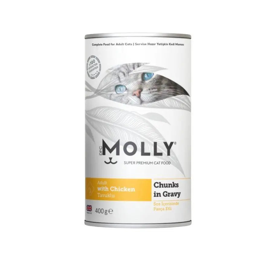 Molly Sos İçinde Parça Tavuklu Yetişkin Kedi Konservesi 400 g paket görseli