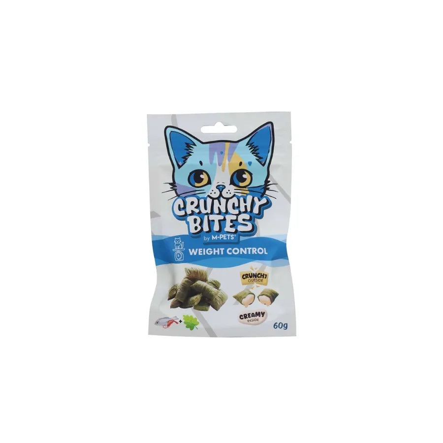 M-Pets Crunchy Bites Weight Control Kilo Kontrolünü Destekleyen Kedi Ödülü 60 g paket görseli