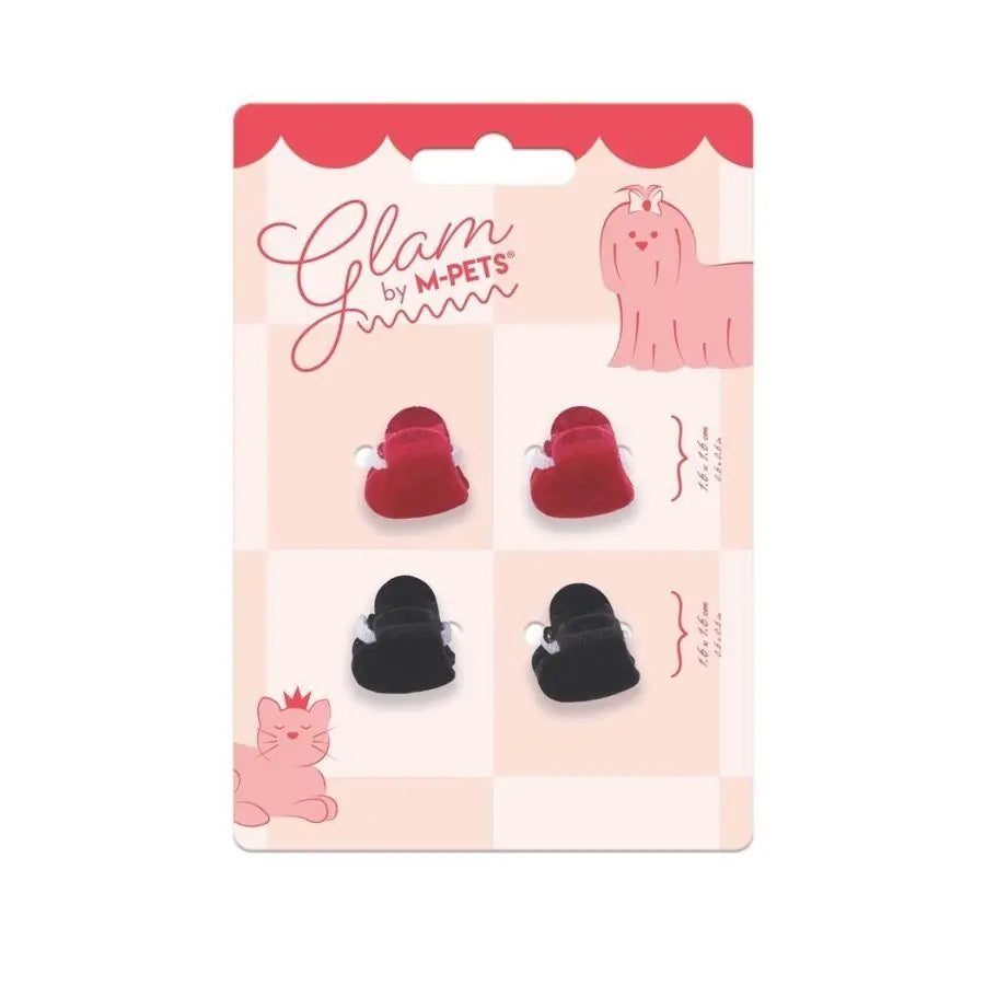 M-Pets Glam Kalpli Kedi ve Köpekler İçin Aksesuar Toka Kırmızı Siyah paket görseli