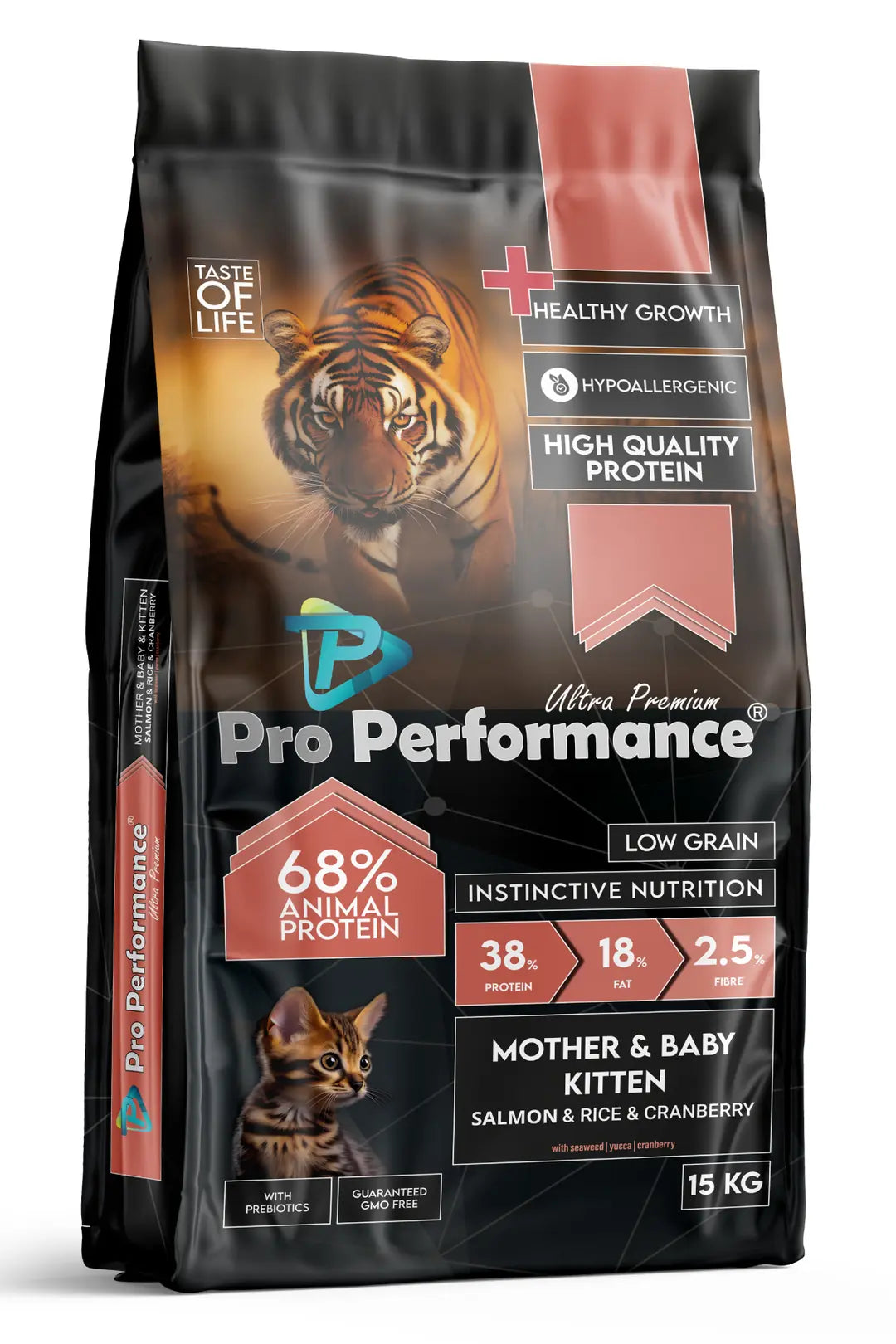 Pro Performance Mother ve Baby Somonlu ve Pirinçli Anne ve Yavru Kedi Maması 2 kg paket görseli