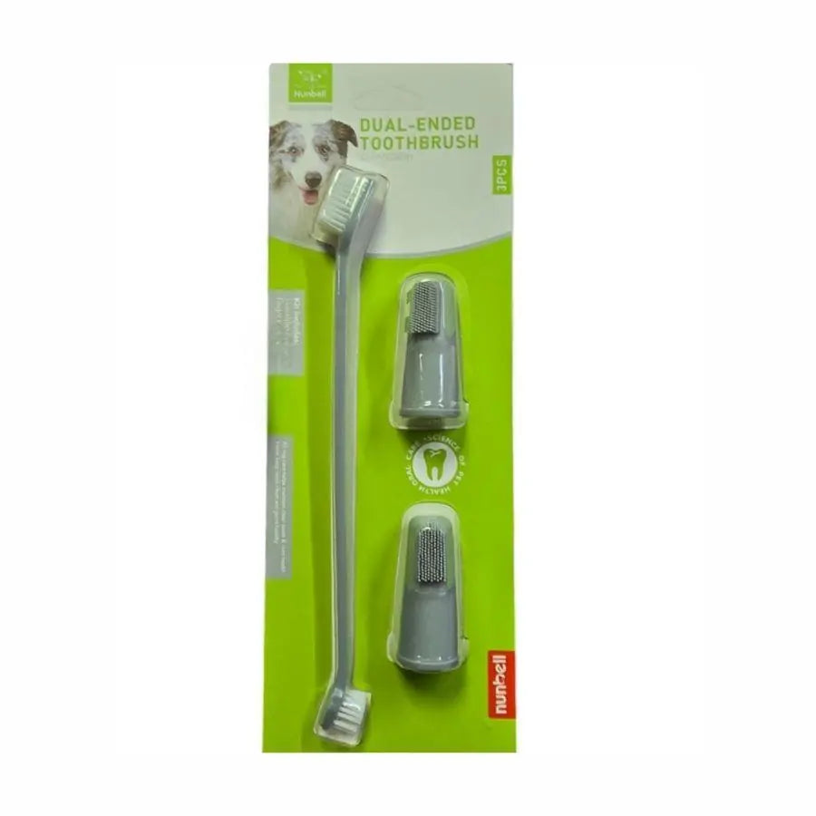 Nunbell Dental Care 3'lü Köpek Diş Temizleme Fırçası paket görseli