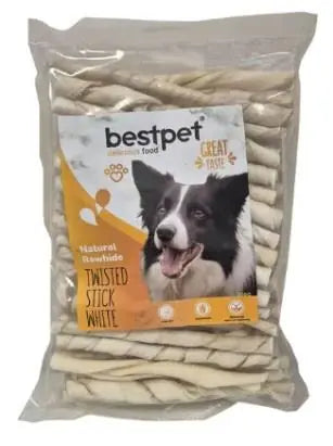 BestPet Burgu Beyaz Kemik Çubuk Köpek Ödülü 350 g paket görseli
