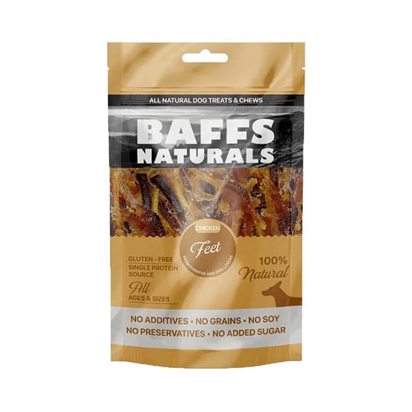 Baffs Naturals Tavuk Ayak Köpek Ödül Maması 100 g paket görseli
