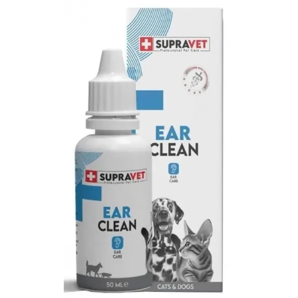 Supravet Ear Clean Kedi ve Köpek Kulak Temizleme Solüsyonu 50 ml paket görseli