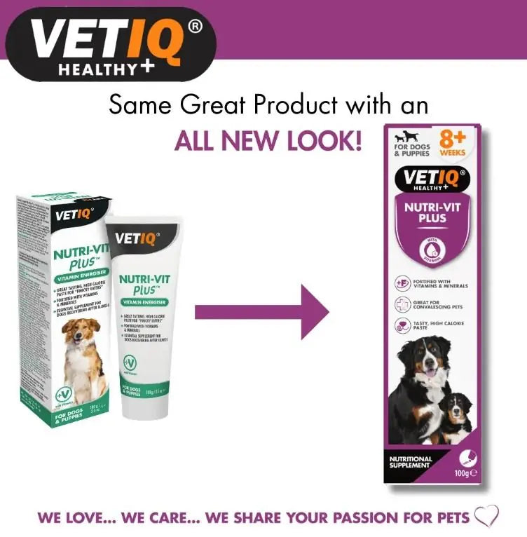 Vet IQ Nutri-Vit Plus Yetişkin ve Yavru Köpekler İçin Vitamin Ve Mineral Takviyesi 100 g paket görseli