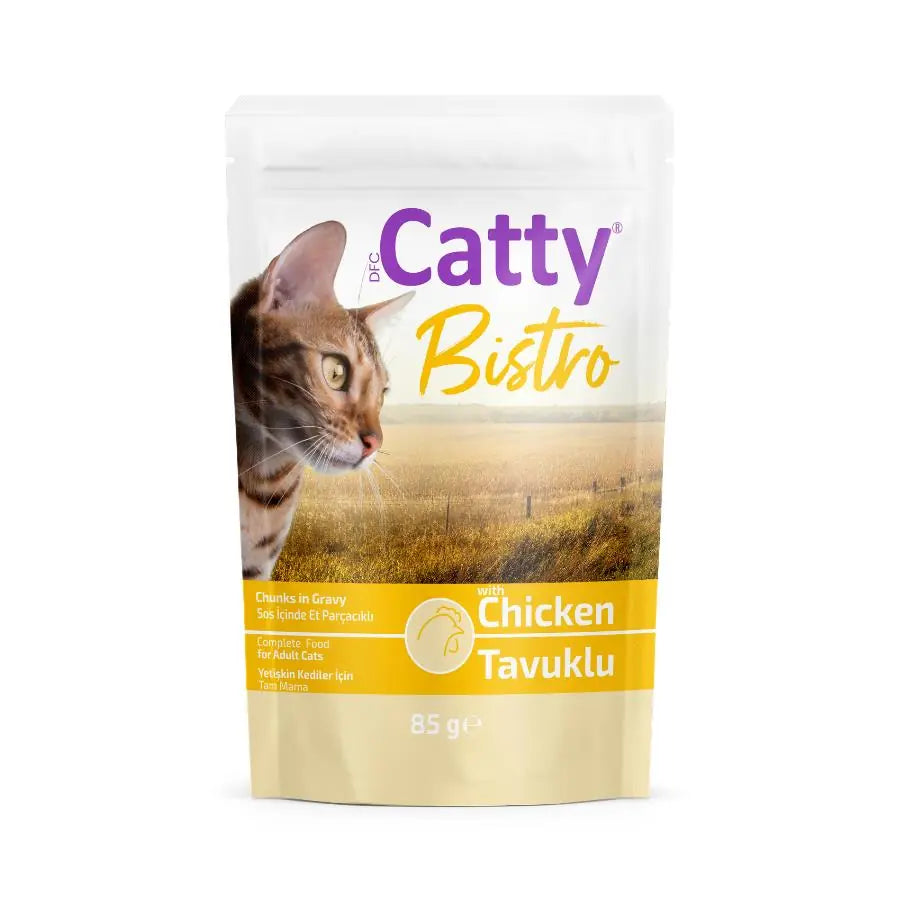 Catty Bistro Sos İçinde Tavuklu Yetişkin Kedi Konservesi 85 g paket görseli