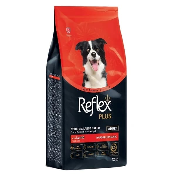Reflex Plus Kuzu Etli Orta ve Büyük Irk Yetişkin Köpek Maması 12 kg paket görseli