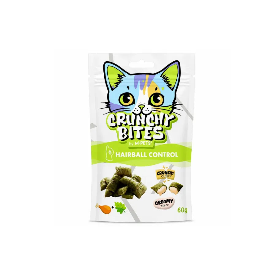 M-Pets Crunchy Bites Haırball Control Tüy Yumağı Kontrolü Destekleyen Kedi Ödülü 60 g paket görseli