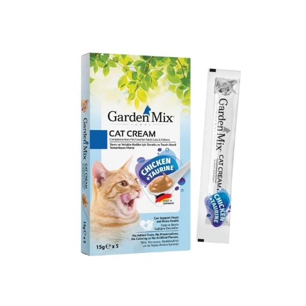 Garden Mix Taurin ve Tavuklu Sıvı Kedi Ödül Maması 1 Adet / 5x15 g paket görseli