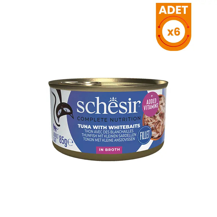 Schesir Ton Balıklı ve Ringa Balıklı Naturel Konserve Kedi Maması 1 Adet / 85 g paket görseli