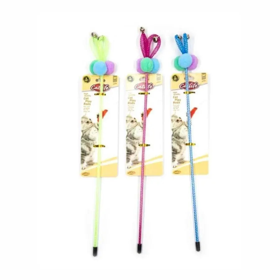Catlife Peluş Toplu Zilli Kedi Oltası Oyuncağı Karışık Renk 40 Cm paket görseli