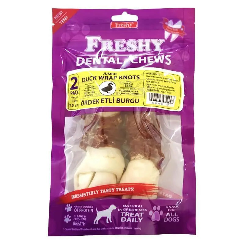 Freshy Ördek Eti Kaplı Deri Çubuk 15 Cm 2 li paket görseli
