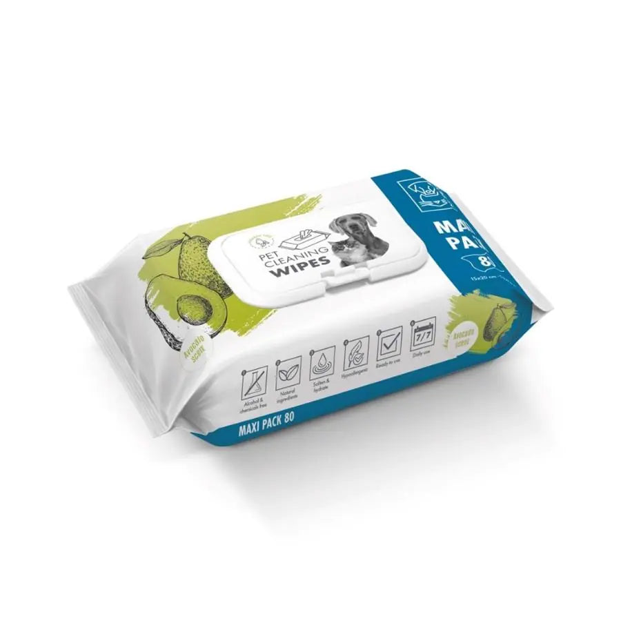 M-Pets Avocado Kedi ve Köpekler İçin Temizlik Mendili 80 paket görseli