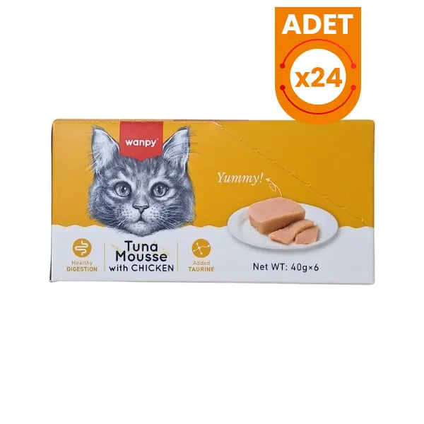 Wanpy Ton Balıklı ve Tavuklu Alutray Yetişkin Konserve Kedi Maması 1 Adet / 6x40 g paket görseli