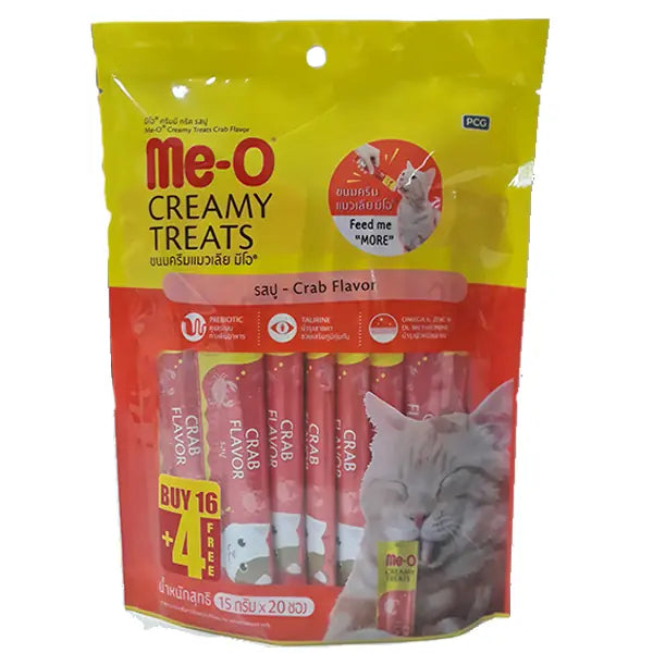 Meo Creamy Treats Yengeçli Sıvı Kedi Ödül Maması 4x15 g paket görseli