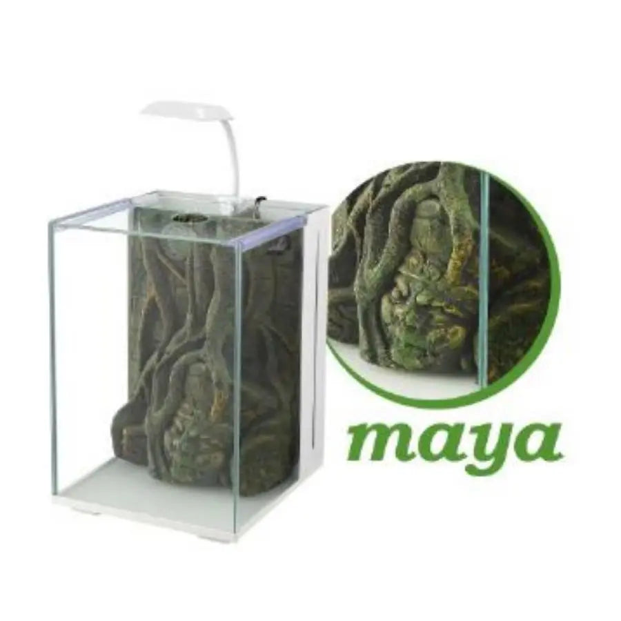 Nubios Maya Dekorlu Nano Akvaryum Beyaz 20x22x29 cm paket görseli