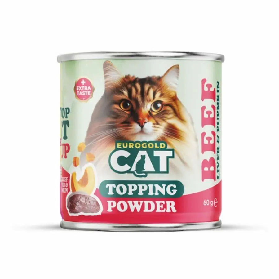 EuroGold Cat Topping Powder Dana Ciğerli Mama Tozu 60 g paket görseli