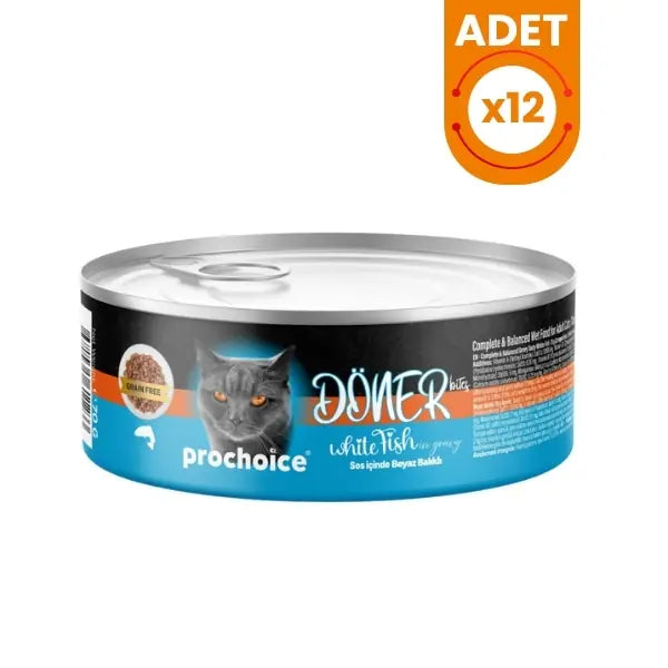 Prochoice Döner Bites Sos İçinde Beyaz Balıklı Yetişkin Konserve Kedi Maması 1 Adet / 70 g paket görseli