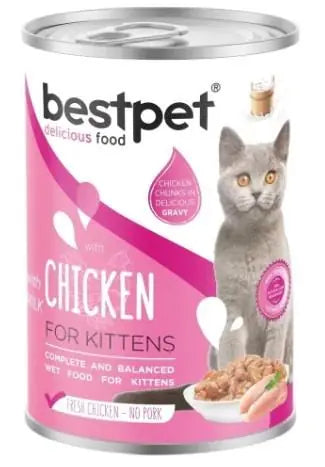 BestPet Tavuklu ve Sütlü Yavru Kedi Konservesi 400 g paket görseli