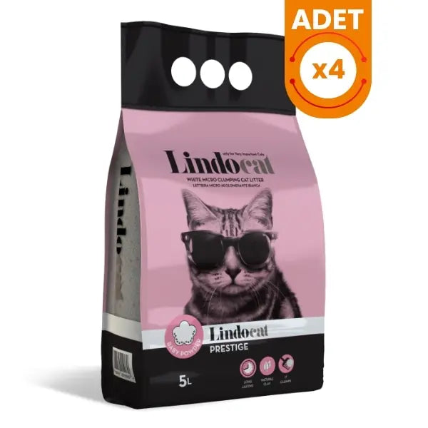 Lindocat Prestige Bebek Pudralı Kedi Kumu 4 Adet / 5 L paket görseli