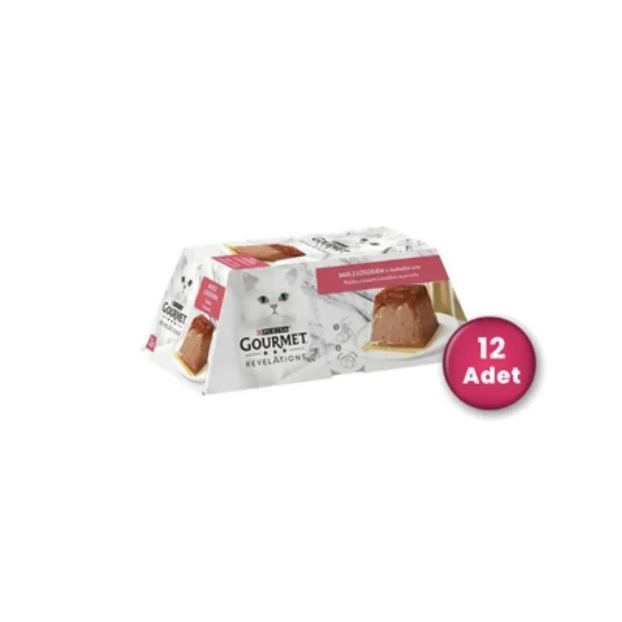 Gourmet Gold Revelations Somon Balıklı Etli Ezme Yetişkin Kedi Konservesi 2 X 12'li Paket 57 g paket görseli