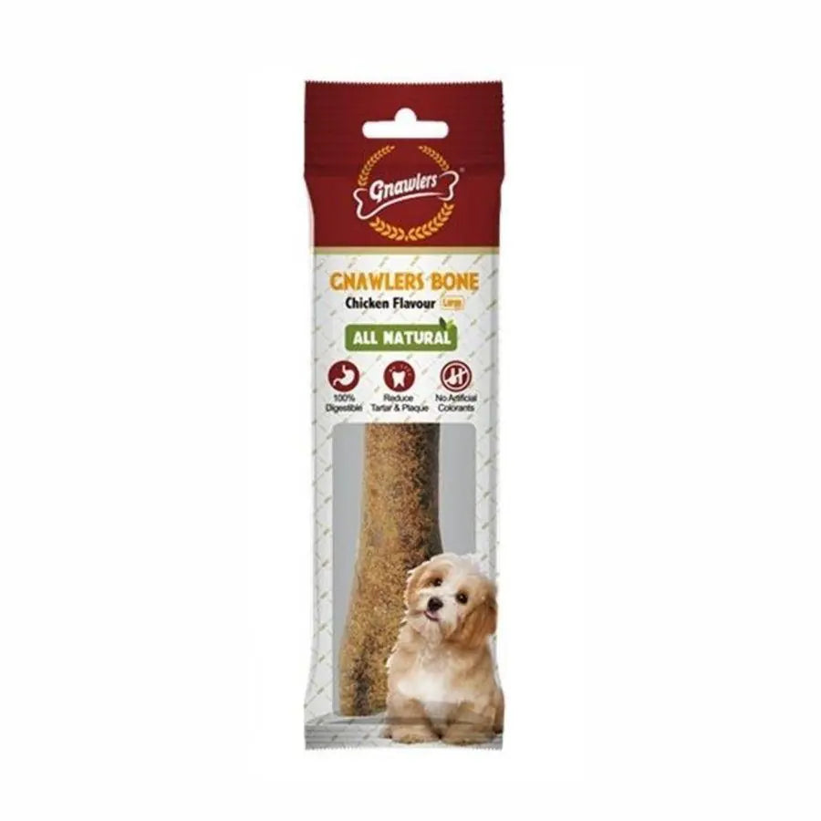 Gnawlers Tavuklu Köpek Ödül Kemiği L 20 cm 265 g paket görseli