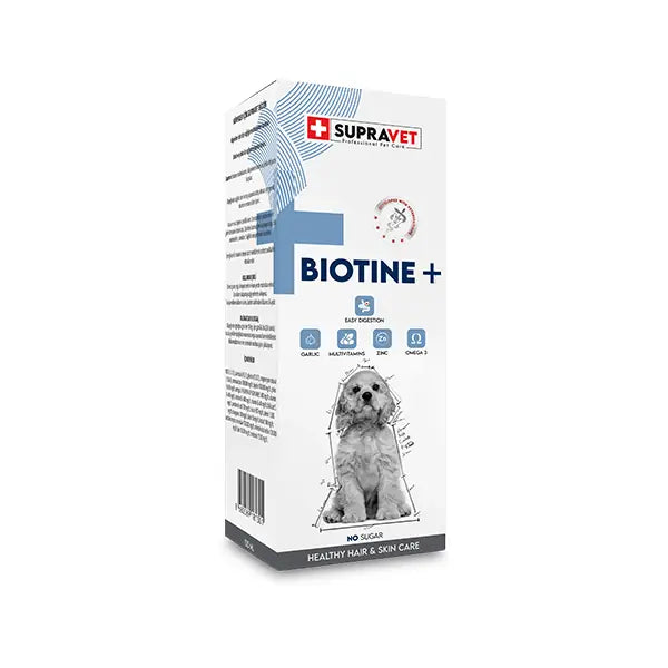 Supravet Biotine Extra Köpek Deri ve Tüy Sağlığı Damlası 100 ml paket görseli