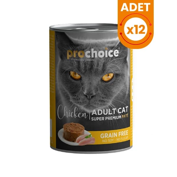 Prochoice Adult Tavuklu Yetişkin Konserve Kedi Maması 12 Adet / 400 g paket görseli