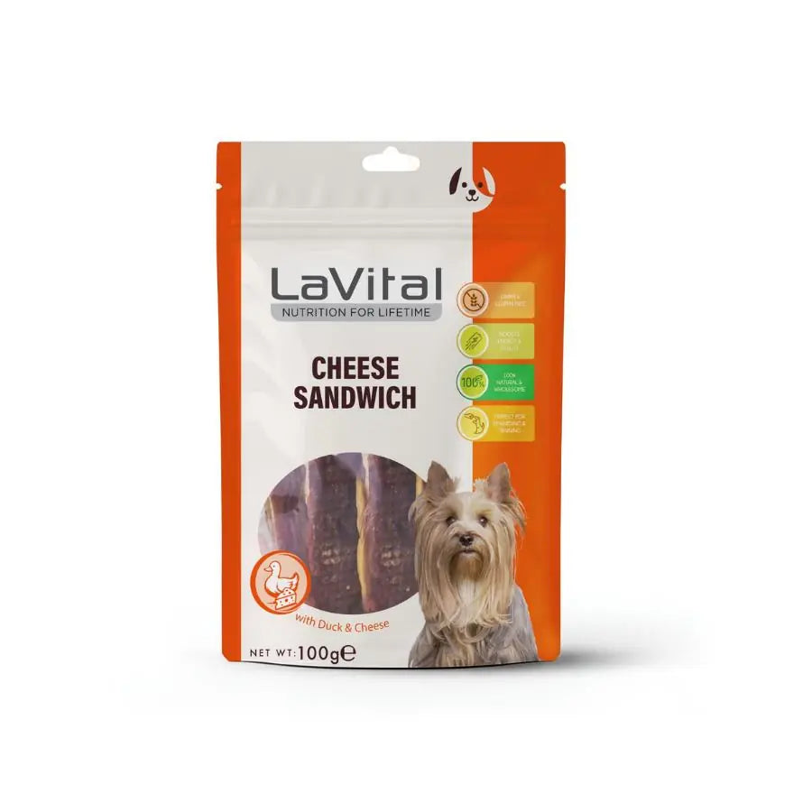 LaVital Ördek Etli ve Peynirli Köpek Ödülü 100 g paket görseli