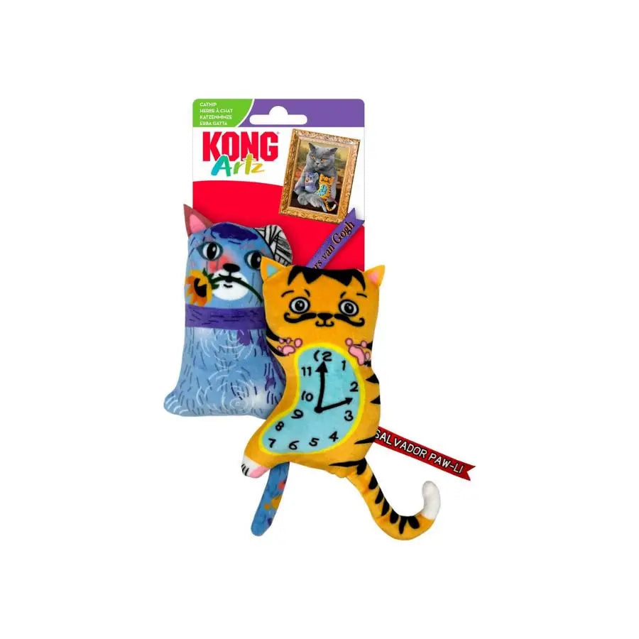 Kong Artz Dali/Van Gogh Peluş Kedi Oyuncağı 2 'li 1 paket görseli