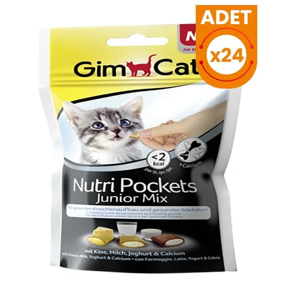 Gimcat Nutripockets Junior Mix Yavru Kedi Ödül Maması 60 g / 1 Adet paket görseli