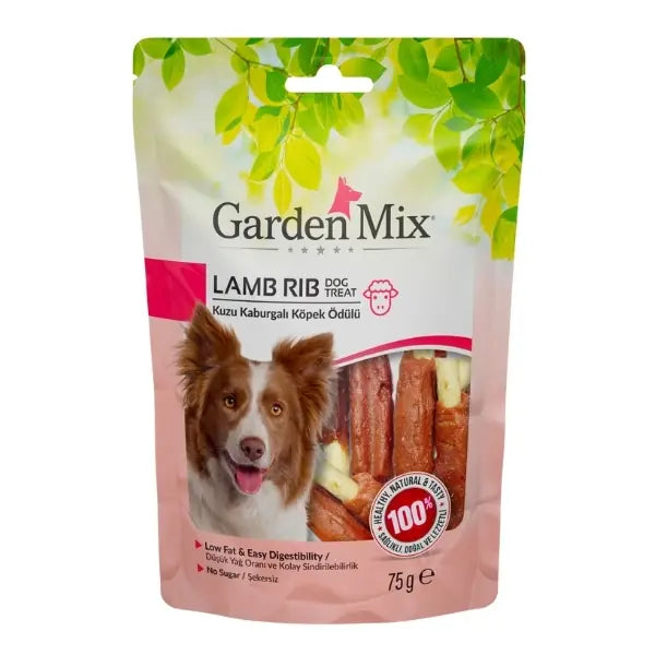 Garden Mix Kuzu Kaburgalı Köpek Ödülü 1 Adet / 75 g paket görseli