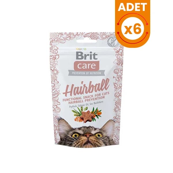 Brit Care Cat Snack Hairball Tüy Yumağı Engelleyici Kedi Ödül Maması 50 g / 6 Adet paket görseli