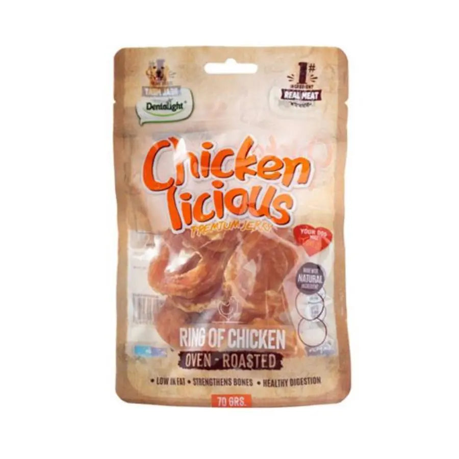 Dentalight Chicken Twist Tavuk Etli Köpek Ödül Burgu Çubuğu halka 70 g paket görseli