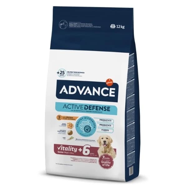Advance Senior Maxi Tavuklu Büyük Irk Yaşlı Köpek Maması 12 kg paket görseli