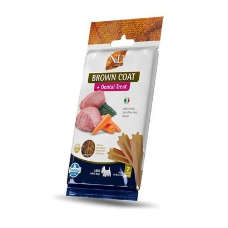 N ve D Brown Coat Diş Sağlığı Mini Köpek Ödülü 60 g paket görseli