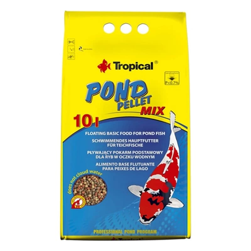 Tropical Pond Pellet Mix Koi ve Japon Balıkları için Granül Yem 130 g paket görseli