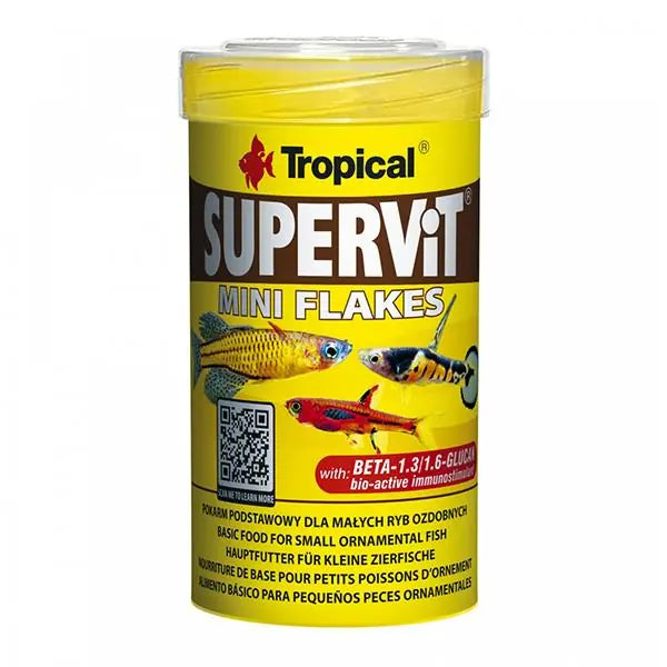 Tropical SuperVit Mini Flakes Granül Balık Yemi 44 g paket görseli