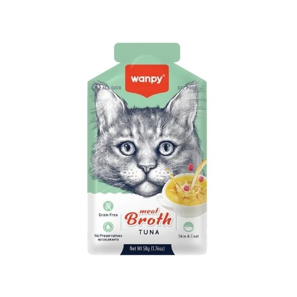 Wanpy Ton Balıklı Tahılsız Kedi Çorbası 50 g / 1 Adet paket görseli
