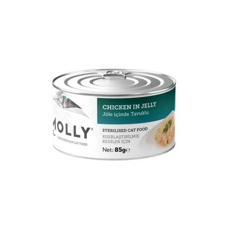 Molly Jöle İçinde Tavuklu Kısırlaştırılmış Tahılsız Yetişkin Kedi Konservesi 85 g paket görseli